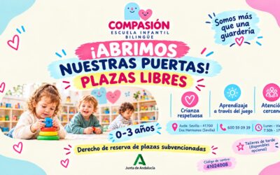 ¡Abrimos nuestras puertas! Escuela Infantil Bilingüe Compasión ya tiene plazas libres